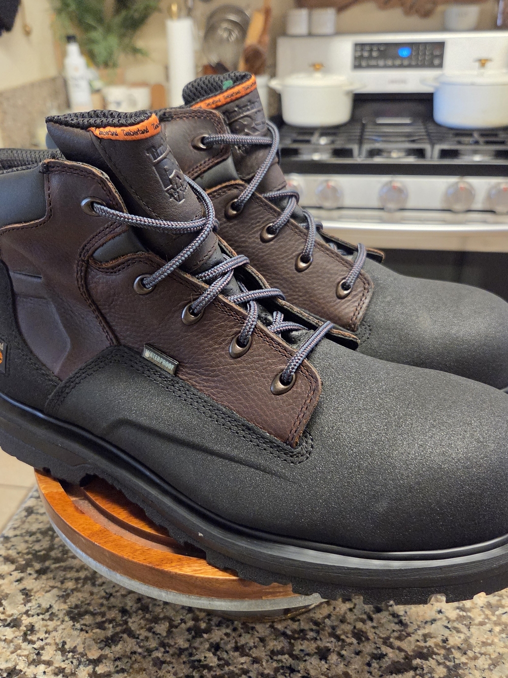 NWOT Men's Timberland PRO 6" Powerwelt Steel Toe Waterproof Boots Size 14 M